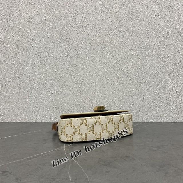 Celine專櫃新款翻蓋鎖扣斜挎包 賽琳TaBou Clutch2021秋冬單品手提肩背女包 xxl1175